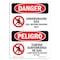 Signmission Safety Sign, OSHA Danger, 14" Height, Rigid Plastic, Underground Gas Call No. 811 Spanish OS-DS-P-1014-VS-1806 - alternate 1